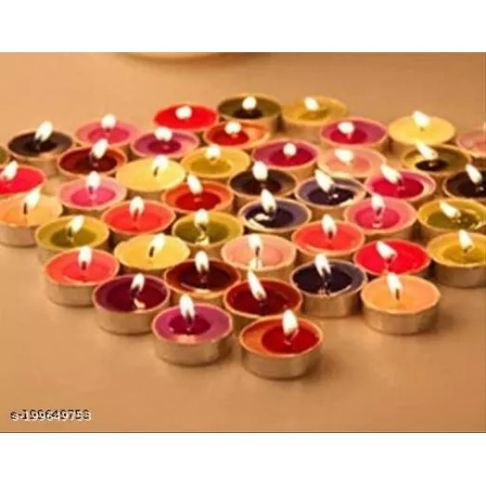 #Kakkumal Govindram Wax Tealight Candles Set | Unscented Wax Tealight Candles | Wax Tea Light Candles | Colored Unscented Wax Tealight Candles for Decoration | Home Décor | Diwali Candle Multicolor Pack of 100