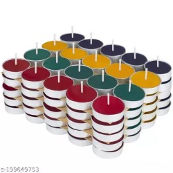 #Kakkumal Govindram Wax Tealight Candles Set | Unscented Wax Tealight Candles | Wax Tea Light Candles | Colored Unscented Wax Tealight Candles for Decoration | Home Décor | Diwali Candle Multicolor Pack of 100