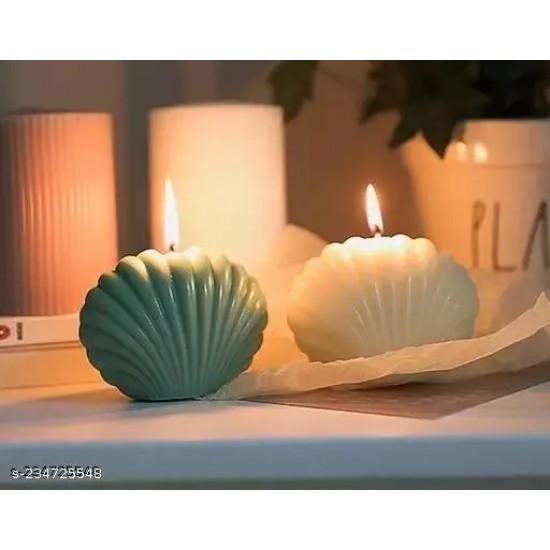 Sea Shell Candle | Scented | Handpoured | 100% Soy Wax | 140 gm | Pink | Gifting | Home Decor (Pack of 2)